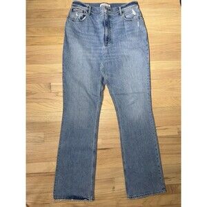 Abercrombie & Fitch Curve Love Blue 70's Vtg Flare Ultra High Rise Jean 31/12L